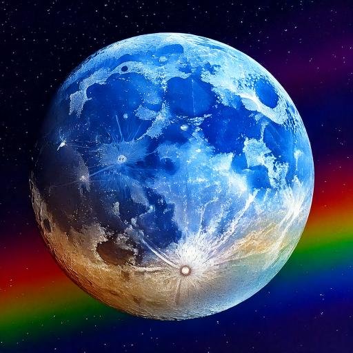 Luna Azul: Un Fenómeno Celestial Fascinante 3 Firefly luna azul con uhn fonde de arco iris 68441 Luna Azul: Un Fenómeno Celestial Fascinante